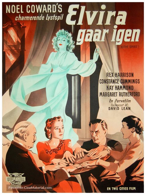 Blithe Spirit - Danish Movie Poster