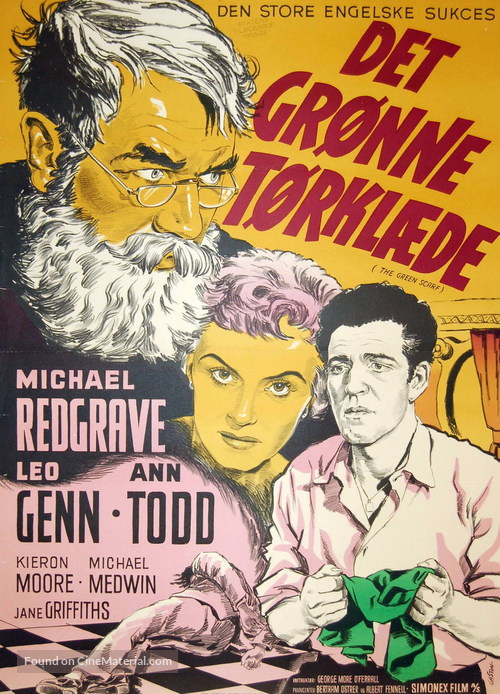 The Green Scarf - Danish Movie Poster