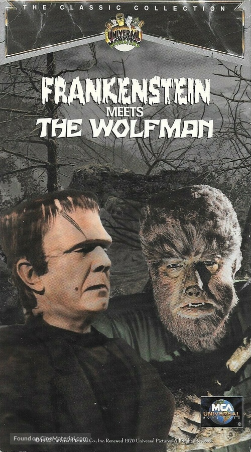 Frankenstein Meets the Wolf Man - VHS movie cover