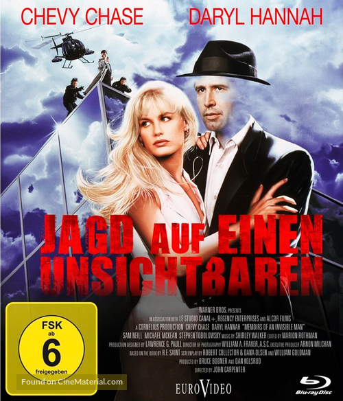 Memoirs of an Invisible Man - German Blu-Ray movie cover