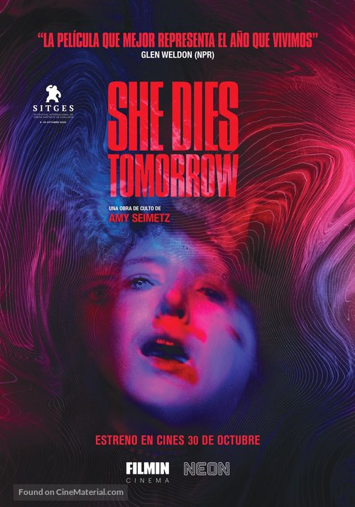 She Dies Tomorrow - Spanish Movie Poster