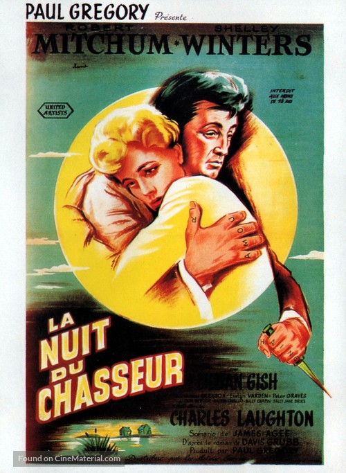 The Night of the Hunter - French Movie Poster