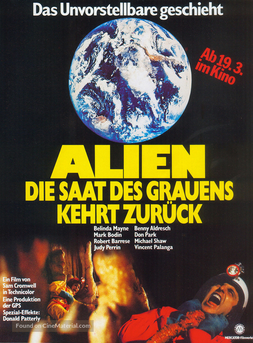 Alien 2 - Sulla terra - German Movie Poster