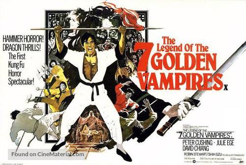 The Legend of the 7 Golden Vampires - British Movie Poster