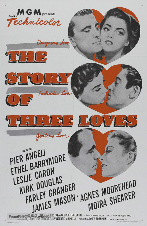 The Story of Three Loves - Re-release movie poster