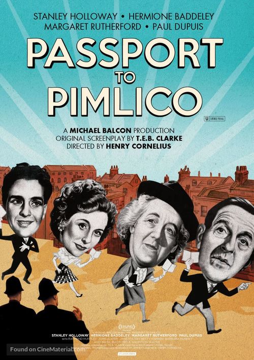 Passport to Pimlico - British Re-release movie poster