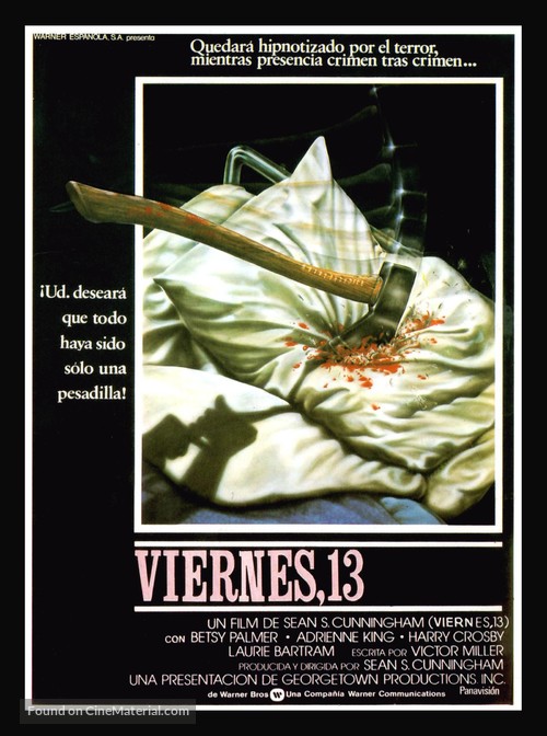 Friday the 13th - Spanish Movie Poster