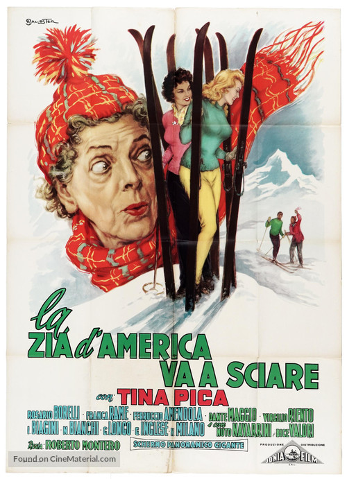 Zia d&#039;America va a sciare, La - Italian Movie Poster
