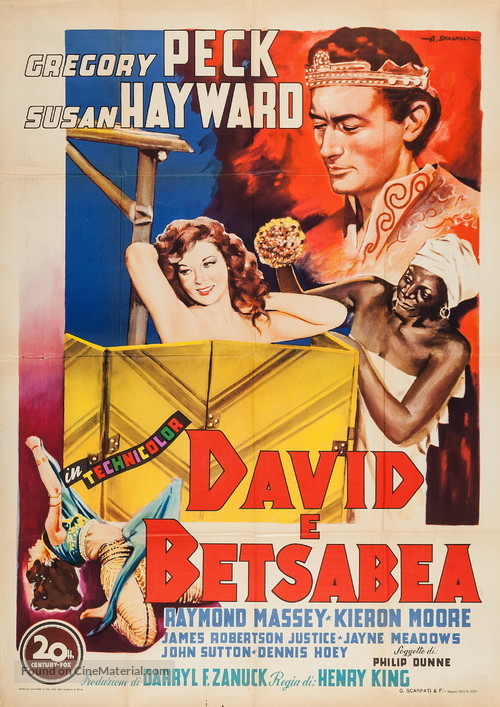 David and Bathsheba - Italian Movie Poster