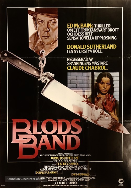 Les liens de sang - Swedish Movie Poster