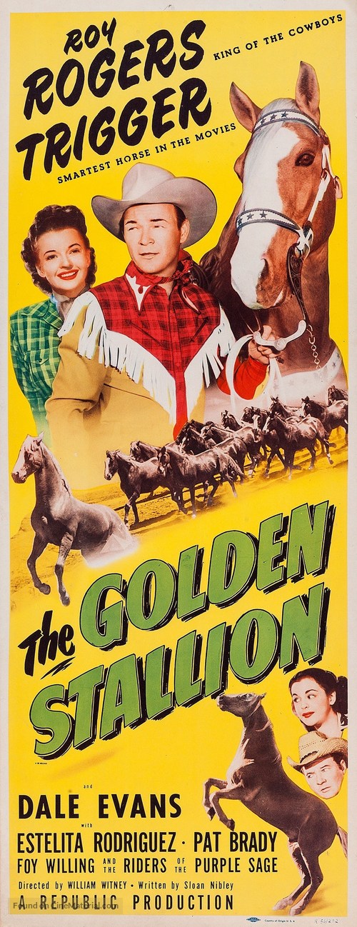 The Golden Stallion - Re-release movie poster