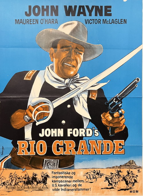 Rio Grande - Danish Movie Poster