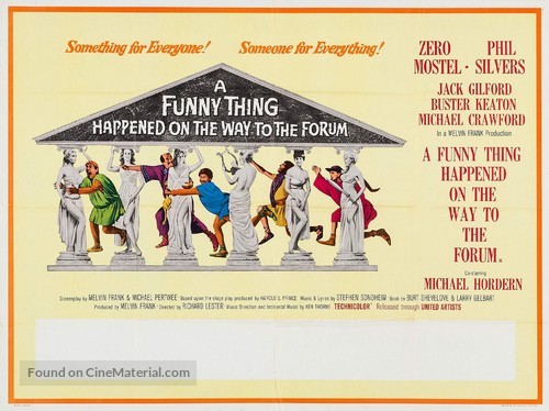 A Funny Thing Happened on the Way to the Forum - British Movie Poster