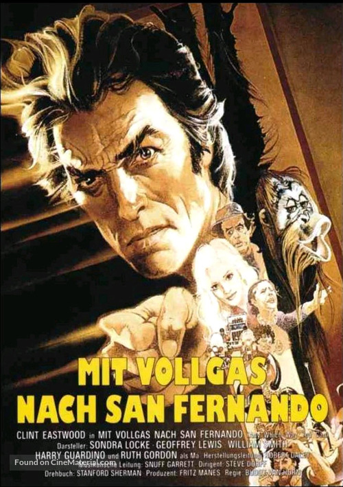 Any Which Way You Can - German Movie Poster