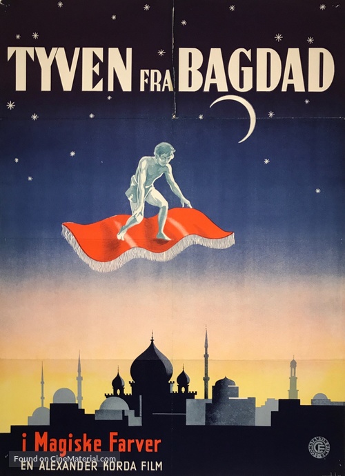 The Thief of Bagdad - Danish Movie Poster