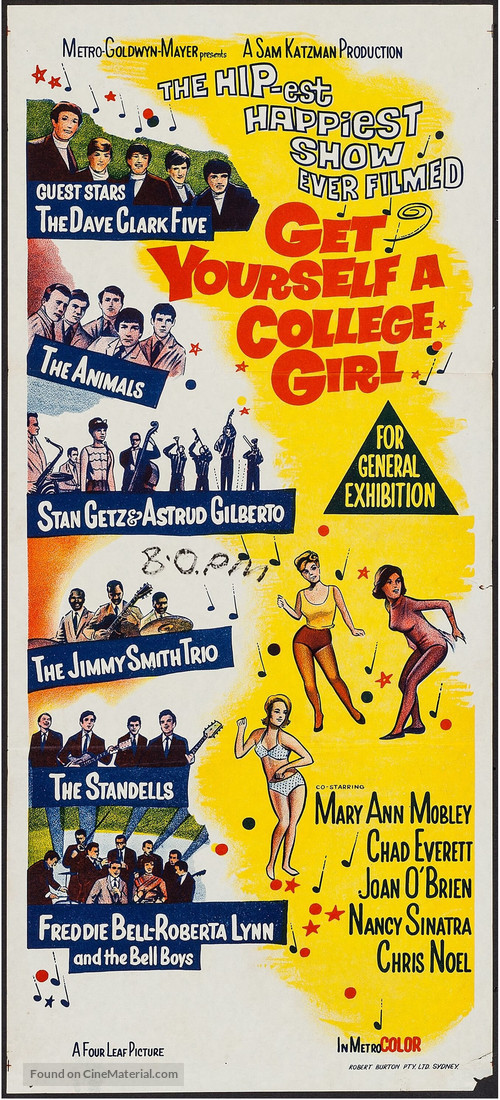 Get Yourself a College Girl - Australian Movie Poster