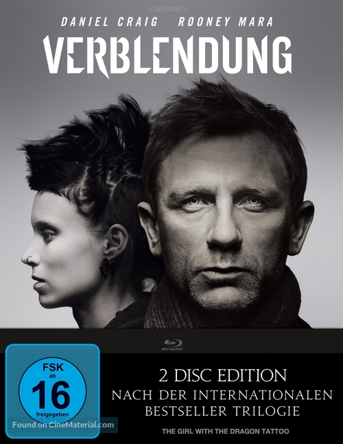 The Girl with the Dragon Tattoo - German Blu-Ray movie cover