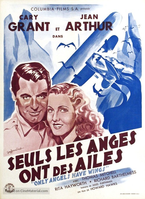 Only Angels Have Wings - French Theatrical movie poster