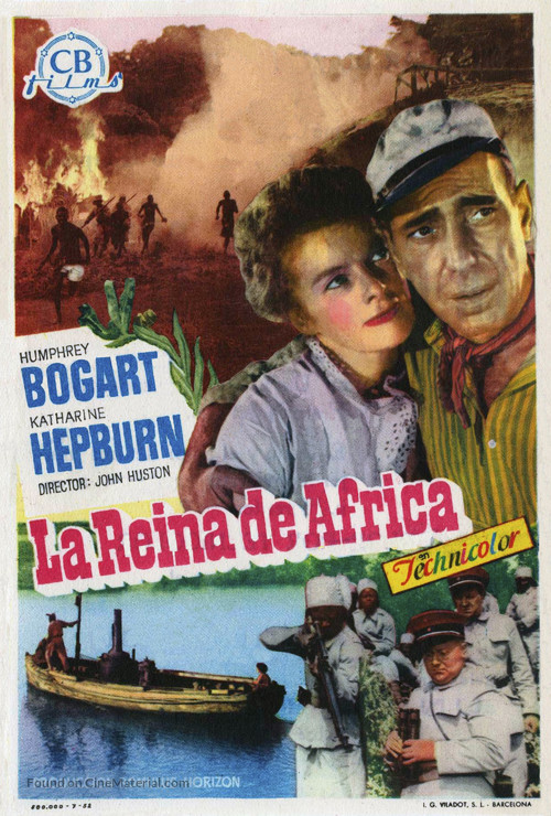 The African Queen - Spanish Movie Poster