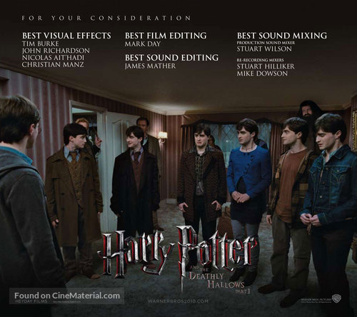 Harry Potter and the Deathly Hallows - Part 1 - For your consideration movie poster