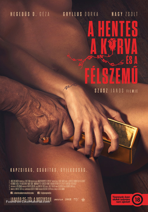 A hentes, a kurva &eacute;s a f&eacute;lszem&uuml; - Hungarian Movie Poster