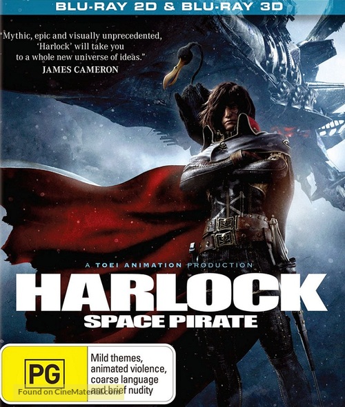 Space Pirate Captain Harlock - Australian Blu-Ray movie cover