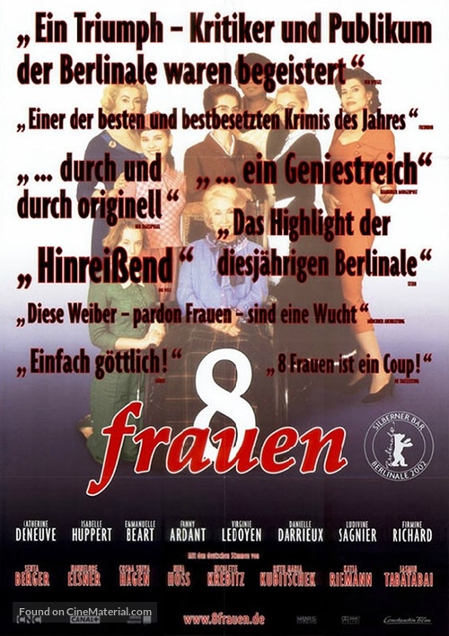 8 femmes - German Movie Poster