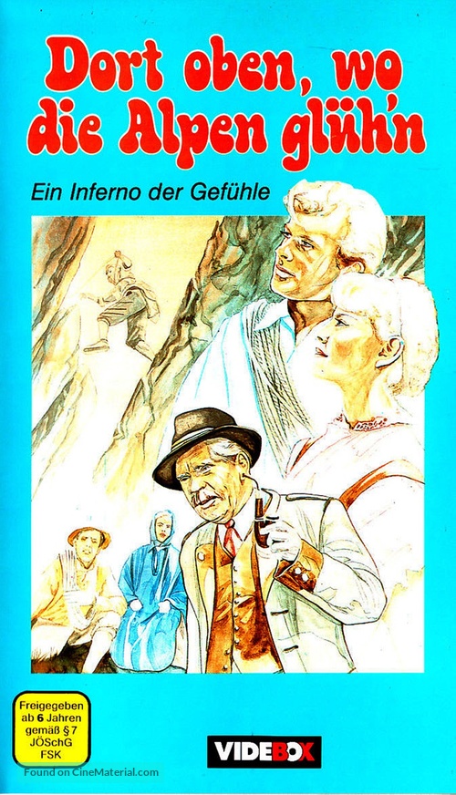 Dort oben, wo die Alpen gl&uuml;hen - German VHS movie cover