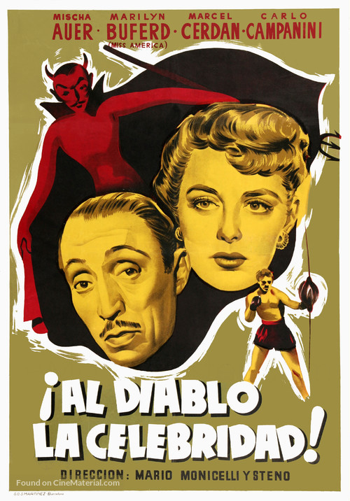 Al diavolo la celebrit&agrave; - Spanish Movie Poster