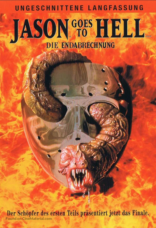 Jason Goes to Hell: The Final Friday - German DVD movie cover
