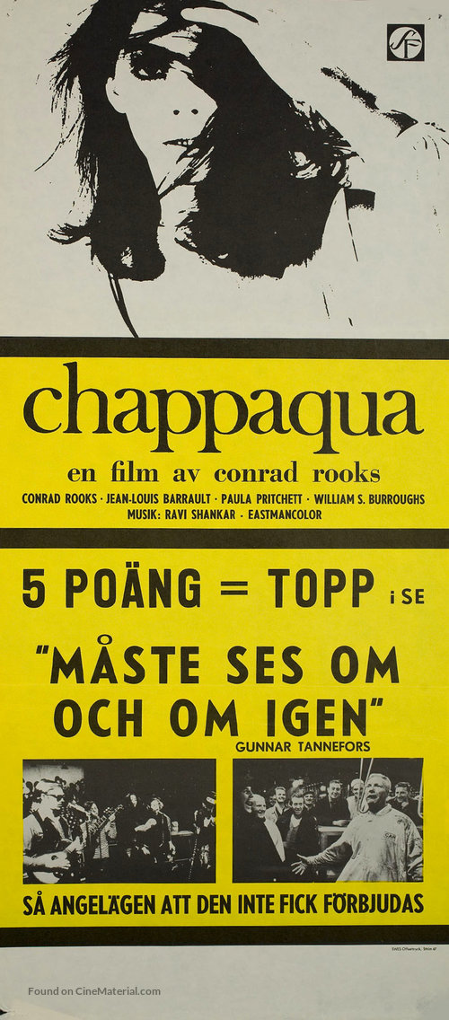Chappaqua - Swedish Movie Poster