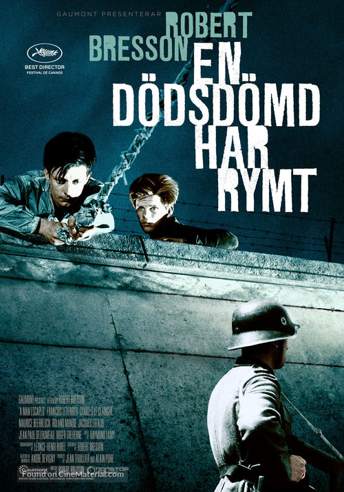 Un condamn&eacute; &agrave; mort s&#039;est &eacute;chapp&eacute; ou Le vent souffle o&ugrave; il veut - Swedish Movie Poster