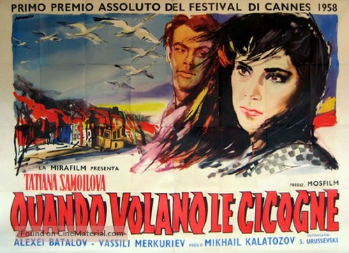 Letyat zhuravli - Italian Movie Poster