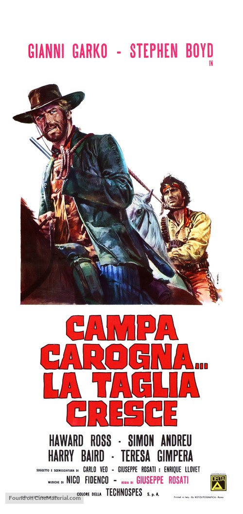 Campa carogna... la taglia cresce - Italian Movie Poster