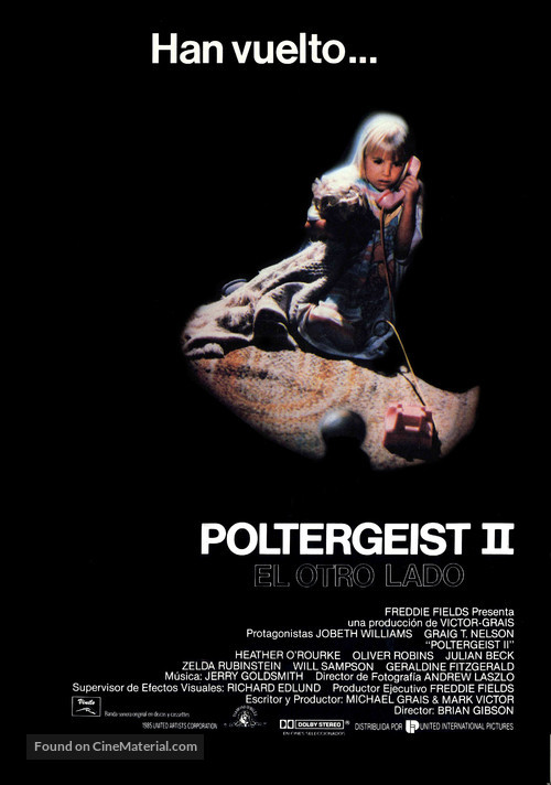 Poltergeist II: The Other Side - Spanish Movie Poster
