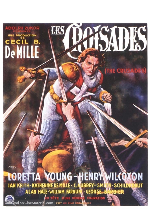 The Crusades - Belgian Movie Poster