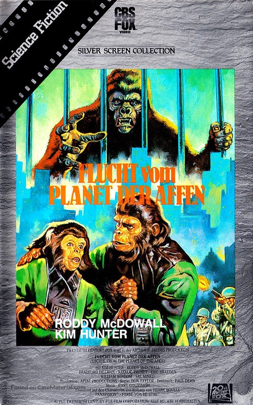 Escape from the Planet of the Apes - German VHS movie cover