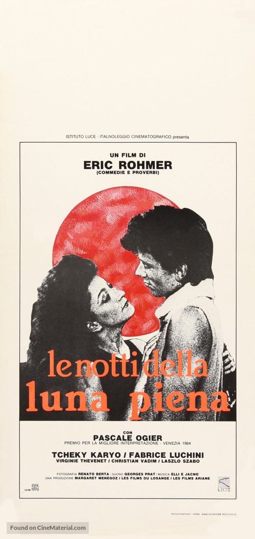 Les nuits de la pleine lune - Italian Movie Poster
