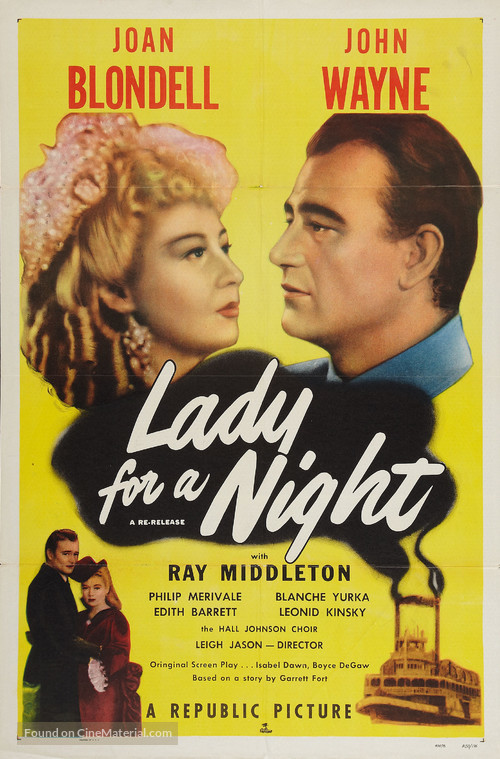 Lady for a Night - Re-release movie poster