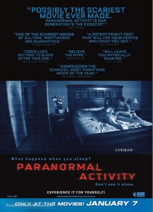 Paranormal Activity - New Zealand Movie Poster