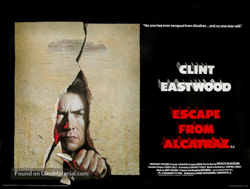 Escape From Alcatraz - British Movie Poster
