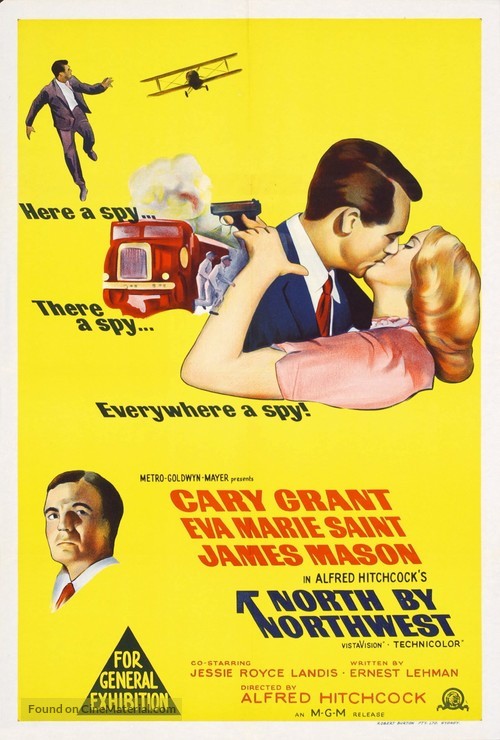 North by Northwest - Australian Movie Poster
