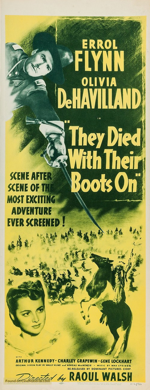They Died with Their Boots On - Re-release movie poster