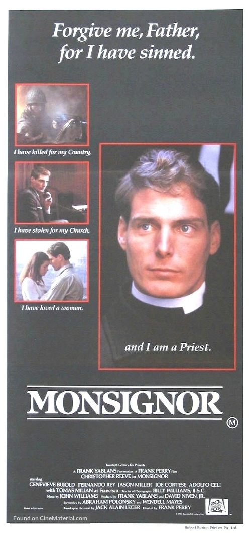 Monsignor - Australian Movie Poster