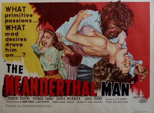 The Neanderthal Man - British Movie Poster