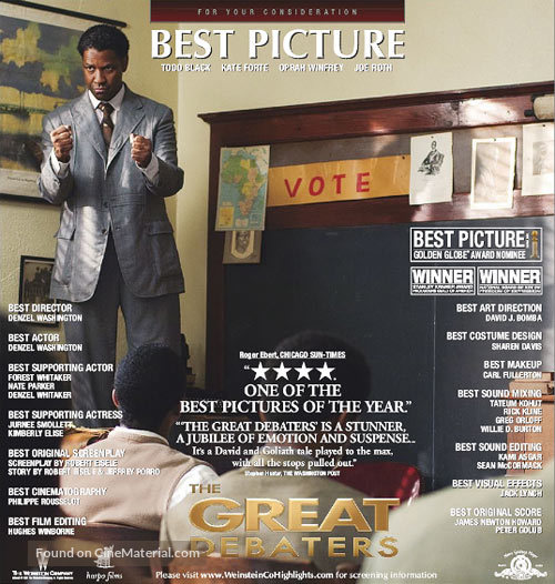 The Great Debaters - For your consideration movie poster