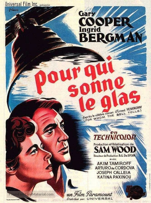 For Whom the Bell Tolls - French Movie Poster