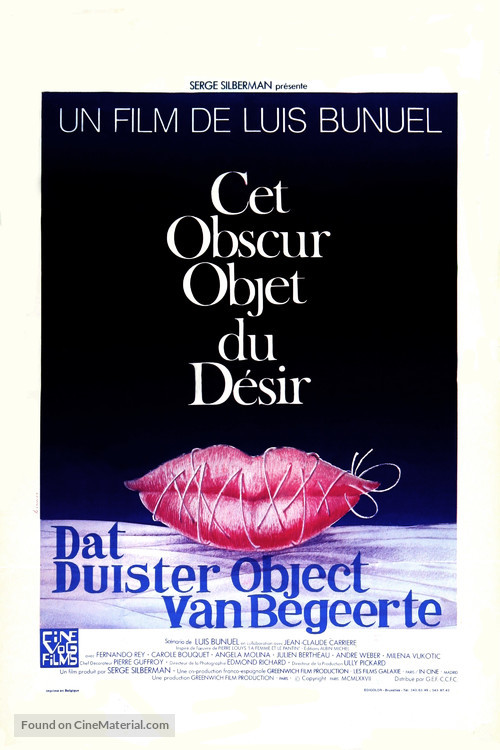 Cet obscur objet du d&eacute;sir - Belgian Movie Poster