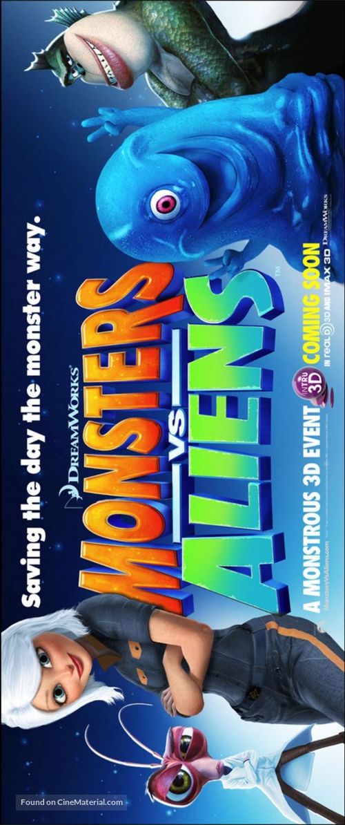 Monsters vs. Aliens - British Movie Poster