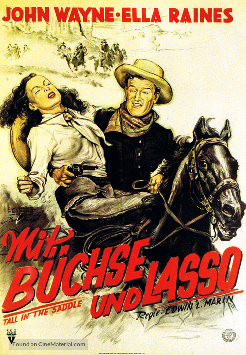 Tall in the Saddle - German Movie Poster